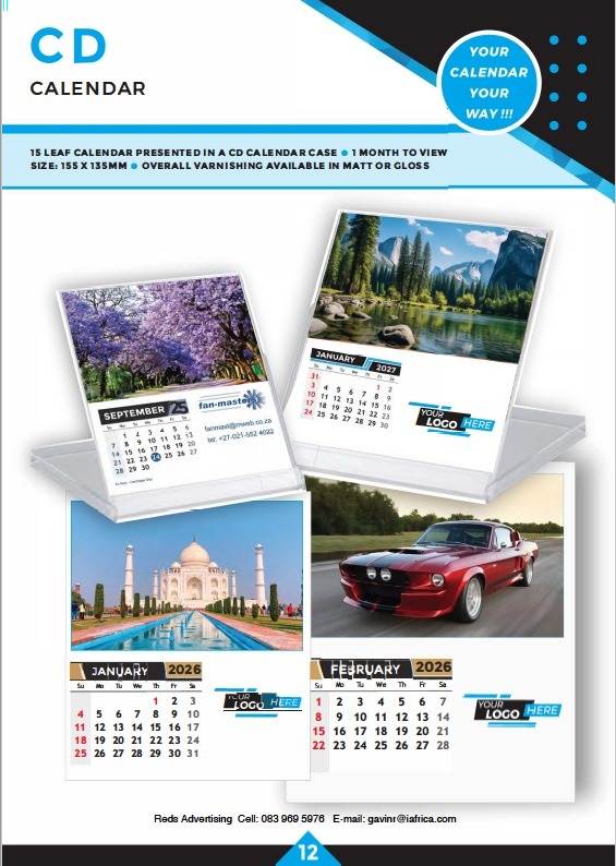 Jewell Case CD Calendar