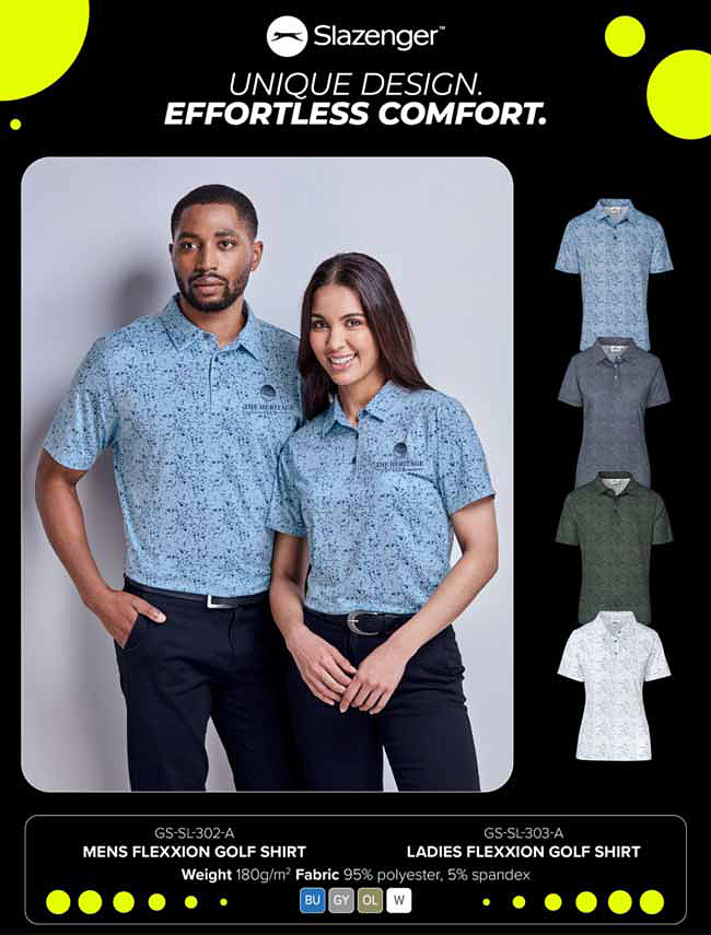 Mens and Ladies Slazenger Flexxion Golf Shirt